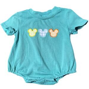 Teal Kids One Piece with Colorful Mickey Mouse Design